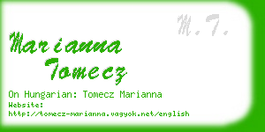 marianna tomecz business card